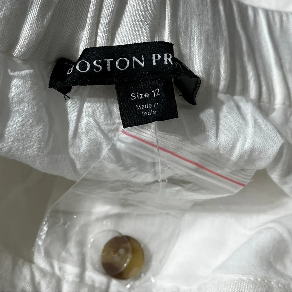 Boston Proper White Wide Leg Pants - Picture 7 of 8